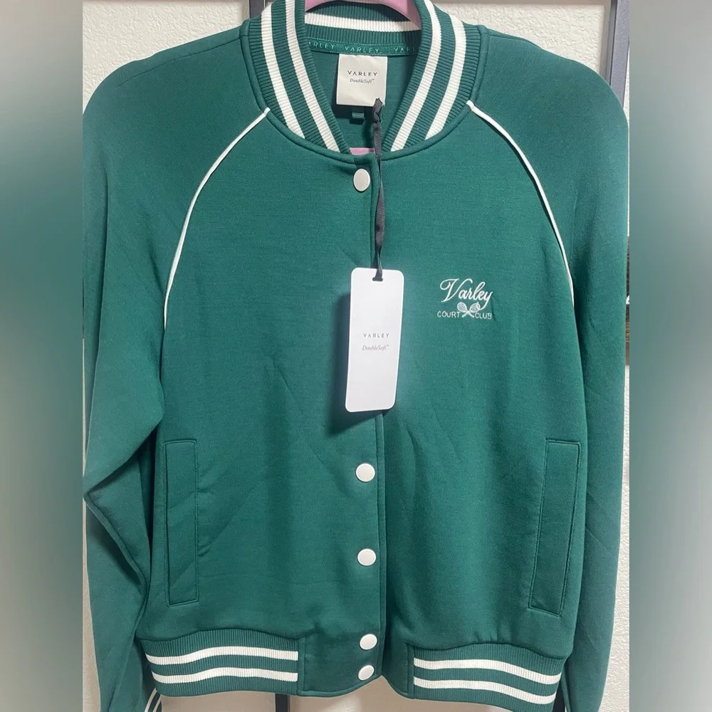 Varley Jepson Club Tennis Jacket • Court Club Logo • Forest/White • NWT • S - Picture 3 of 12